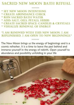 New Projects Ideas, New Moon Bath, Moon Bath Ritual, Goddess Circle, Moon Bath