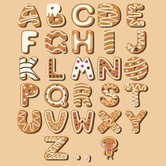 the alphabet is made up of cookies and icing