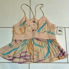 Adorable, Free People Cami Never Worn. Why Pay Full Price Tags Attached Trendy Pink Summer Vest, Pink Sleeveless Camisole For Beach, Pink Sleeveless Blouse Camisole For Spring, Pink V-neck Top With Adjustable Straps, Multicolor Camisole Top With Adjustable Straps, Spring Camisole With Adjustable Straps, Sleeveless Camisole With Adjustable Straps For Spring, Multicolor Sleeveless Tank Top With Adjustable Straps, Spring Sleeveless Camisole With Adjustable Straps