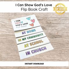 i can show god's love flip book craft with free printable stickers