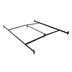 a metal bed frame with no headboard or foot board on the top and bottom