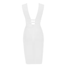 Willbenice Women Hollow Cut Out Bandage Dress New Sexy Deep V-neck Sleeveless Bodycon Club White Evening Party Dress Stretch Sleeveless V-neck Dress For Club, V-neck Bodycon Sleeveless Club Dress, V-neck Bodycon Sleeveless Dress For Club, Bodycon Sleeveless V-neck Club Dress, V-neck Bandage Bodycon Dress For Club, Summer V-neck Bandage Dress, Dresses Nightclub, Neck Bandage, Bodycon Midi