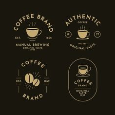 coffee brand logos and emblems