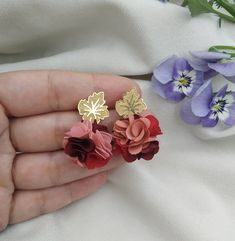 Lovely earrings 4/2 cm I f you want another color, or clip-on - just write to me :)