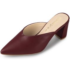 Elevate your style with these chic heeled mules that will effortlessly complement any outfit. The backless slip-on design coupled with the chunky-block heels creates a modern and trendy look. The heel height is just right to provide the perfect balance of comfort and sophistication. Whether you pair them with jeans, pants, or skirts, these mules are versatile enough to be worn on any occasion, be it a party, office, casual day out, Christmas gathering, date night, or evening event. Get ready to Date Night Heels, Chic Heels, Womens Chunky Heels, Christmas Gathering, Closed Toe Shoes, Chunky Block Heels, Pointed Toe Heels, Shoes Heels Pumps, Slingback Heel