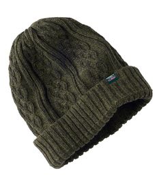 Warm, cozy and inspired by classic fishermen cables, this everyday hat gives a subtle nod to our coastal roots. In a soft, cozy blend of 99% recycled polyester and 1% spandex. Handwash, dry flat. Imported. | Adults' L.L.Bean Cable Knit Hat, Synthetic Knit Cap For Outdoor Use, Knit Cap For Outdoor, Adjustable Knit Hat For Outdoor, Comfortable Knitted Hat For Outdoor, Casual Knit Hats For Outdoor, Casual Outdoor Beanie With Curved Brim, Winter Outdoor Cable Knit Hats, Cozy Cable Knit Beanie For Outdoor, Casual Knitted Hats For Outdoor Activities