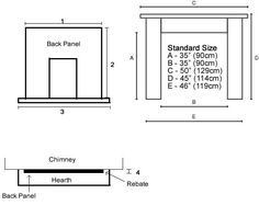 the measurements and measurements for an outdoor fireplace