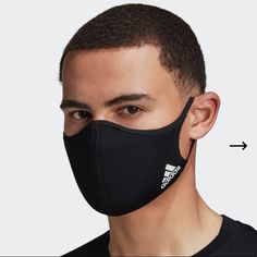 Brand New Masks From Adidas In Black. Comes With 3! Never Opened Before Best Face Mask, Diy Mask, Fashion Face Mask, Nails Short, Personal Protective Equipment, Blue Adidas, Adidas Online, Face Cover, White Adidas