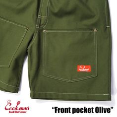 Chef Shorts Front Pocket These shorts, made from sturdy and tough duck canvas fabric, feature six pockets. The front pockets have rivets in the corners to enhance durability. The design is very practical, even when your hands are full or when sitting. - 2 side pockets and additional 2 in the back. - String loop for keychains. - Machine washable 100% cotton. (recommend a test wash before use) - Made in China *Recommendation This product will shrink when washed. Please choose one size bigger than Casual Work Clothes, Duck Canvas, A Chef, Work Clothes, Casual Work, Rivets, Short Pants, Drawstring Waist, West Coast