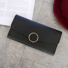 Long Wallet for Women - Wnkrs Trendy Black Envelope Clutch, Black Envelope Wallet For Daily Use, Black Bifold Clutch With Card Slots, Black Envelope Clutch With Card Slots, Black Clutch Wallet With Mobile Phone Bag, Black Clutch With Card Slots For Daily Use, Trendy Black Formal Wallet, Trendy Formal Clutch Wallet, Trendy Black Clutch For Office