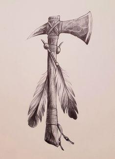 Iroquois Tattoo Symbols, Men's Leg Tattoo Ideas, Tomahawk Drawing Native American, Internal Battle Tattoo, Native American Tomahawk Tattoo, Cowboys Vs Indians Tattoo, Native American Tattoo Designs Men, Indian Tomahawk Tattoo, Indian Spear Tattoo