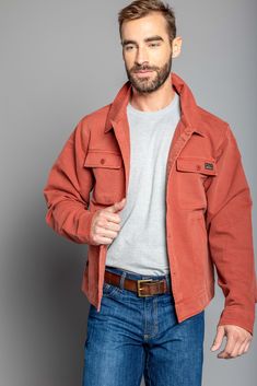 The Roughstock Jacket is the 100% cotton corduroy jacket you've always wanted. This updated classic features a four-pocket front for maximum utility and is available in three colors. Fabric: 100% Cotton Fit: Standard Details: Pfd Bedford Cord, Garment Dye W/Pigments, 4 Pocket Button Front Available Colors: Tan, Dark Red, Dark Blue Kimes Ranch, Red Dark, Corduroy Jacket, Red Jacket, Dark Red, Mens Jackets, Dark Blue, The 100, Dye