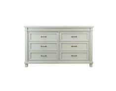 a white dresser with six drawers