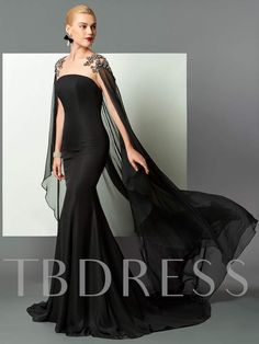 Mens Cape, Watteau Train, Black Lace Evening Dress, Elegant Wardrobe, Evening Dress Beaded, Tea Dresses, Special Occasion Gowns, Fashion Basics, Classy Dresses