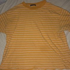 Never Worn! Brandy Melville Trendy Yellow Long Sleeve T-shirt, Yellow Long Sleeve T-shirt For Spring, Trendy Long Sleeve Yellow T-shirt, Retro Mustard Long Sleeve Tops, Mustard Retro Long Sleeve Tops, Mustard Long Sleeve Retro Top, Yellow Retro Crew Neck Tops, Retro Mustard Cotton Top, Spring Mustard Crew Neck Top