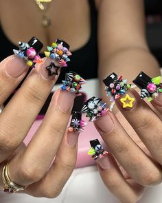 Emo Nail Ideas, Emo Nail, Piercing Nails, Nails Emo, Punk Nails, Nail Box, Exotic Nails, Nails Only