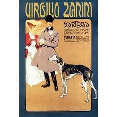 an old fashion magazine cover with a woman and dog