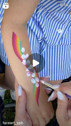 Pride Face Paint, Rainbow Face Paint, Balloon Artist, Rainbow Face, Face Painting Easy, Rainbow Makeup, Long Island Ny, January 12, Flower Tutorial