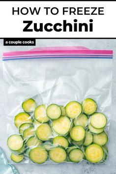 how to freeze zucchini in a ziplock bag