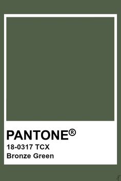 pantone's green color is shown with the text, brown and white background