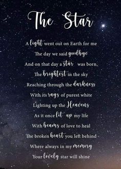 the star poem with stars in the background