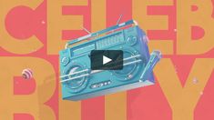 a boombox with the words geek boy on it is in front of an orange and pink background