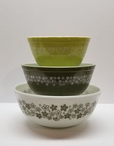 three bowls stacked on top of each other