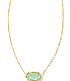 From Kendra Scott, the Elisa Gold Mother of Pearl Short Pendant Necklace features:Short pendant necklace14k gold plated over brassLobster claw closureApprox. 0.63" L x 0.38" W stationary pendant; 15" chain with 2" extenderImported. Kendra Scott Necklace Green, Green Kendra Scott, Poshmark Clothes, Surf Jewelry