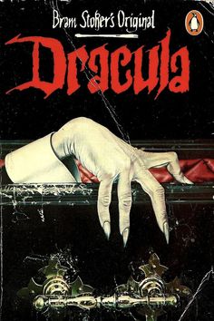 a book cover for dracula with an image of a hand reaching out from the bottom