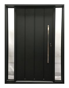 an image of a modern black door