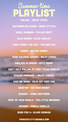 summer playlist ideas- summer songs Taylor Swift Summer Playlist, Summer Playlist 2024, Summer Playlist 2020, Summer Playlist Songs, Summer Playlist Ideas, Pool Party Playlist, Summer Playlist Names, Summer Music Playlist