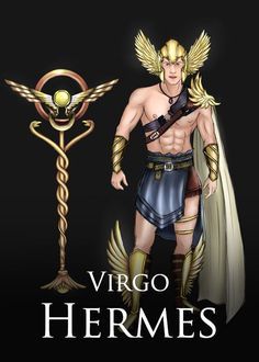 the cover to virgo hermes's book, featuring an image of a man with