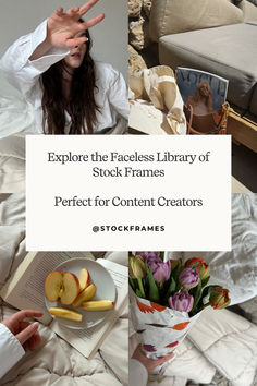 a woman sitting on top of a bed next to an open book and bowl of fruit