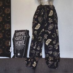 100% Polyester Soft Pajama Bottoms In Jogger Style. Has Any Elastic Waist With A Drawstring In New Condition No Pockets, Ultra Comfortable Witchy Pajamas, Witch Pajamas, Halloween Pj Pants, Goth Pajamas, Mermaid Pajamas, Cartoon Pajamas, Nightmare Before Christmas Shirts, Silk Pjs, Pajama Costume