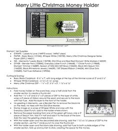 the christmas money holder is shown with instructions for how to make it and how to use it