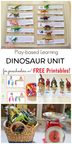 the dinosaur unit for preschoolers to play with