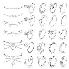 PRICES MAY VARY. Anklet Toe Ring Set: You Will Get 20Pcs Adjustable Chain Ankle Bracelets And 6Pcs Open Rings.Including Butterfly Anklet,Infinity Anklet,Snake Anklet,Heart Anklet, Arrow Toe Ring, Feather Toe Ring, Leaf Toe Ring, Simple Band Tail Rings,African Toe Ring And So On.These Summer Jewelry All In Different Style, Give You More Choice For Daily Wearing. Stylish Design And Unique Charms Will Make You Be The Focus At Every Moment. High Quality Material--These Ankle Bracelets And Toe Rings Toe Ring Tattoos, Snake Anklet, Jewelry For Summer, Small Foot Tattoos, Infinity Anklet, Rose Gold Anklet, Toes Ring Silver, Rings Cute, Butterfly Anklet