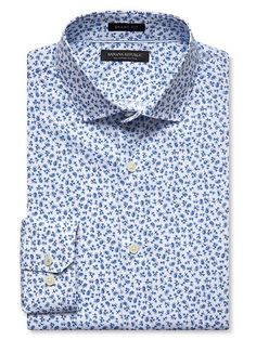 Grant-Fit Paisley 120s Supima Cotton Shirt Formal Floral Print Top With Spread Collar, Classic Relaxed Fit Printed Shirt, Fitted Cotton Shirt With Floral Print, Classic Printed Shirt With Relaxed Fit, Classic Printed Shirt Relaxed Fit, Formal Cotton Shirt With Floral Print, Slim Fit Cotton Top With Floral Print, Cotton Slim Fit Top With Floral Print, Slim Fit Printed Cotton Tops