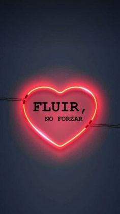 a neon heart with the words flur, no fozar written on it