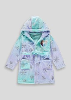 Kids Disney Frozen 2 Dressing Gown (2-9yrs) – Blue – Matalan Frozen Outfits, Fleece Pjs, Disney Princess Dolls, Girls Nightwear, Kids Fleece, Slippers For Girls, Dressing Gown, Girls Pajamas, Nightwear