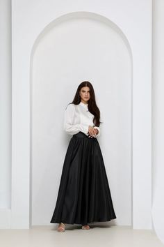 Black Taffeta Full Circle Skirt for Women Classic Skirt Ball Gown Skirt Formal Skirt Wedding Skirt Photoshoot Skirt. Taffeta textile of this skirt is very light, it is perfect for summer. Taffeta skirt makes a classical elegant look. This skirt is perfect for any occasion.  Waistline can be made wider or more narrow. Skirt can be made longer or shorter.  More skirts you can see here:  https://www.etsy.com/shop/DesirCouture?ref=seller-platform-mcnav&section_id=40312230 In order's note you can wri Black Taffeta Skirt, Skirt Photoshoot, Taffeta Skirt, Gown Skirt, Wedding Skirt, Classic Skirts, Full Circle Skirt, Formal Skirt, Ball Gown Skirt