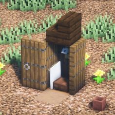 an image of a minecraft house in the middle of a field