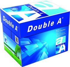 a blue box with the word double a printed on it's front and sides