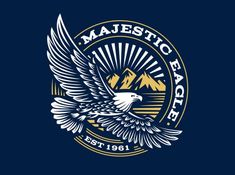 the majestic eagle logo on a dark background