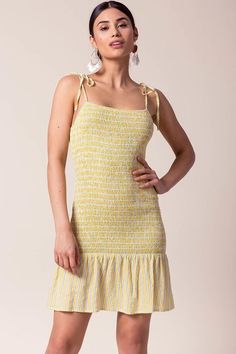 Sunshine State Off Mind Smocked Dress  This post contains affiliate links, which means I may receive a commission for purchases made through my links Ladies Day Dresses, Young Women Fashion, Sunshine State, Smocked Dress, Evening Attire, Online Boutiques, Day Dresses, Me Too Shoes, Evening Gowns