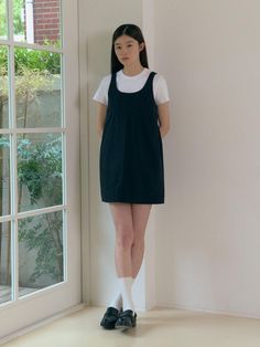 Composition : Cotton 70% Nylon 30%Country of Origin : KOREA August Fits, Closet Revamp, Soft Goth, Stylish Pajamas, Minimal Dress, Loafers Outfit, Holy Chic, Clothing Pieces, Casual Work Outfit