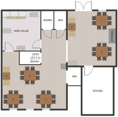 the floor plan for an office with two desks and three chairs, including one chair