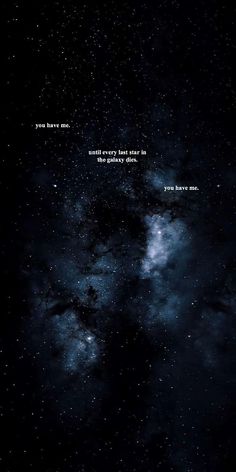 the sky is filled with stars and some words