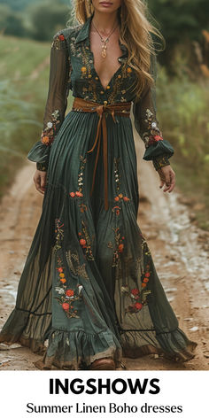 New Arrivals! High quality bohemian clothing. Hippie Elegante, Casual Boho Style, Look Boho Chic, Vestidos Retro, Looks Country, Elegant Casual, فستان سهرة