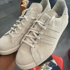 Brand New Adidas Campus Superstar Size 11 Brand New No Box Suede Vanilla/Off White Color Adidas White Suede Skate Shoes, Adidas Samba White, Adidas Human Race, Adidas Busenitz, Adidas Dame, Adidas Ozweego, Mens Yeezy, Skater Shoes, Adidas Pure Boost